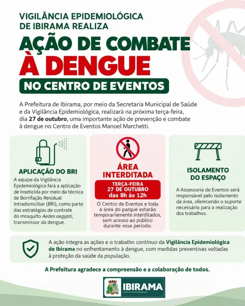 Vigilância Epidemiológica de Ibirama realiza ação de combate à dengue no Centro de Eventos